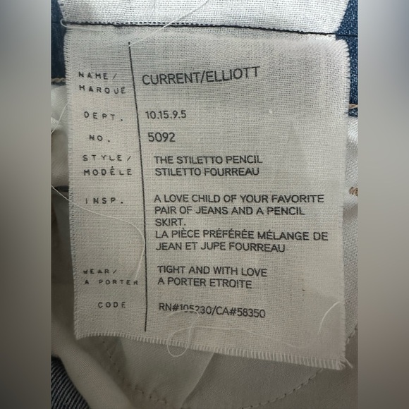 Current/Elliot Blue Denim Skirt size 30 - Picture 10 of 10